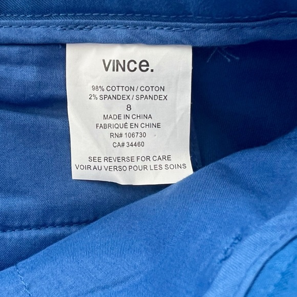 Vince Straight Leg Tuxedo Stripe Ankle Pants in Blue Size 8 - Picture 7 of 12